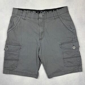 Denali Mens Gray Cargo Shorts Size 32 Cotton Stretch Utility Hiking D435662
